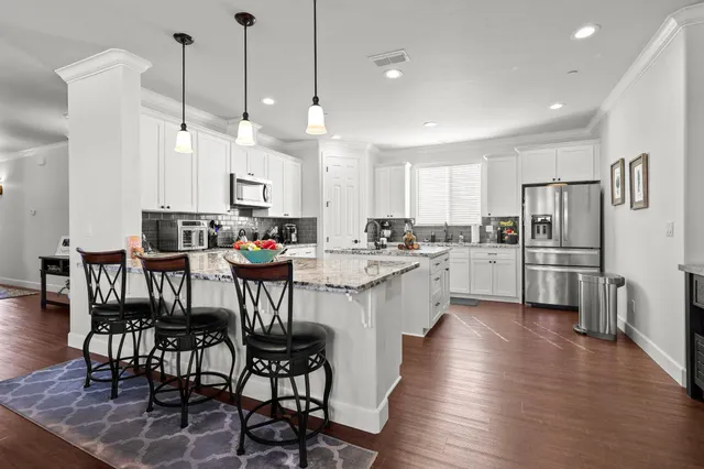 a bathroom with a sink double vanity