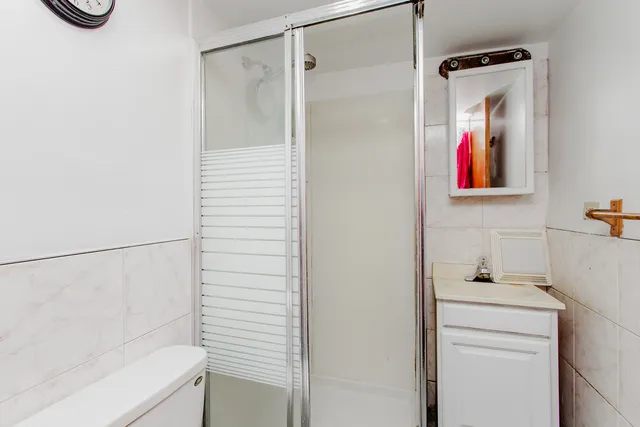 a picture of a room with cabinets