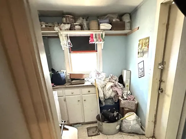 a room with a washer and dryer