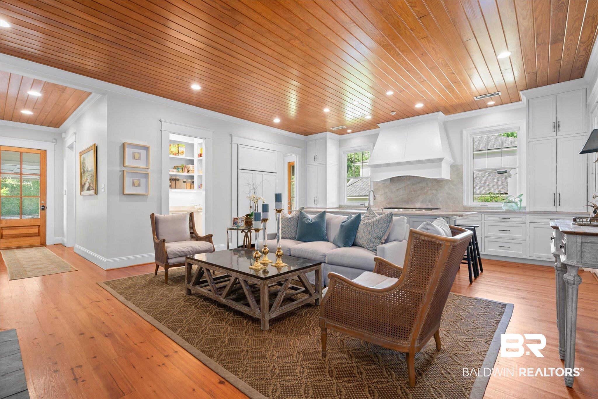 3813 Austill Lane Mobile, AL 36608 - Photo 5 of 37 Open-concept living space featuring wood-finish ceiling and flooring