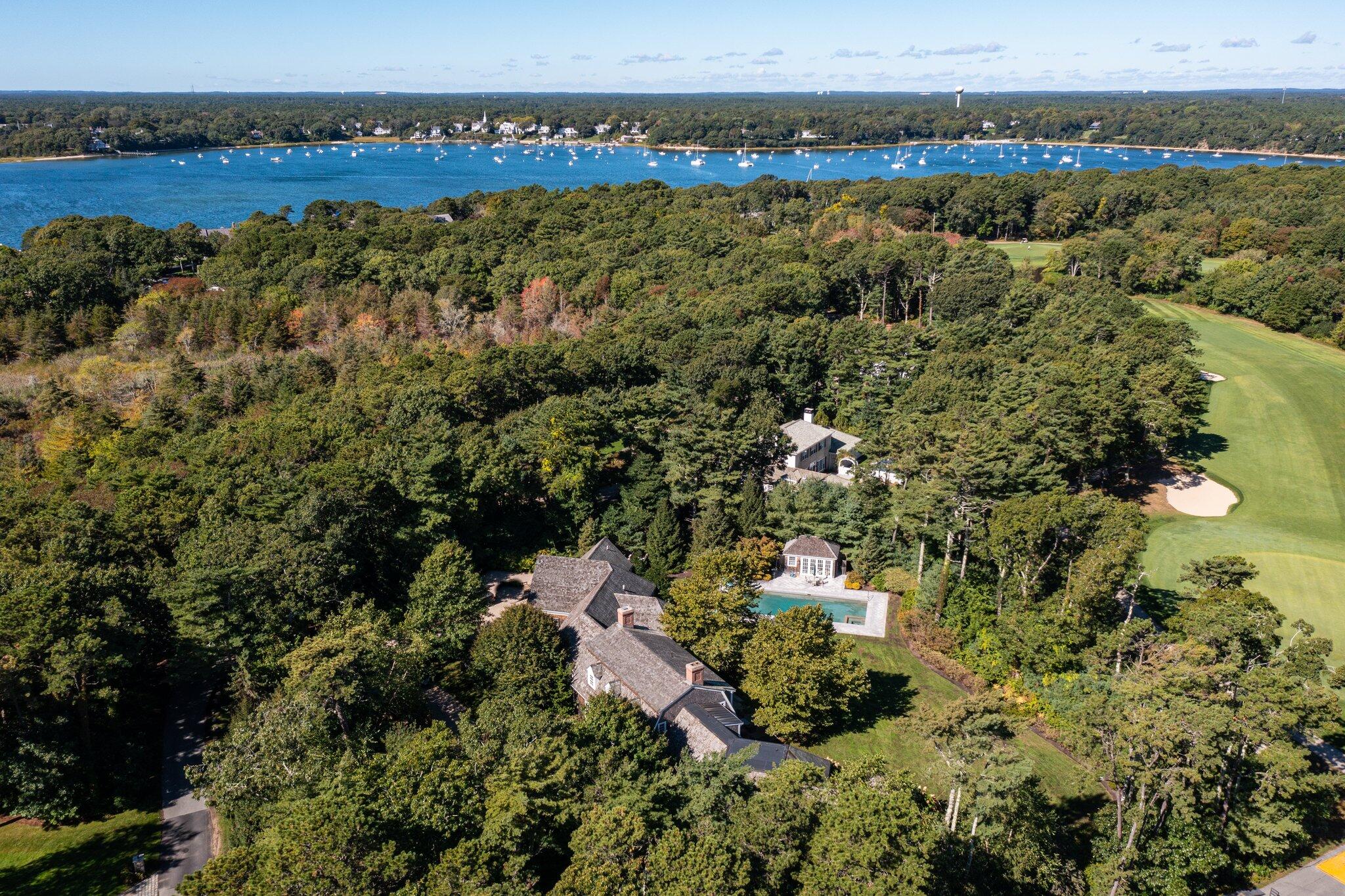 345 Windswept Way Osterville, MA 02655 - Photo 60 of 66 an aerial view of a house with a yard