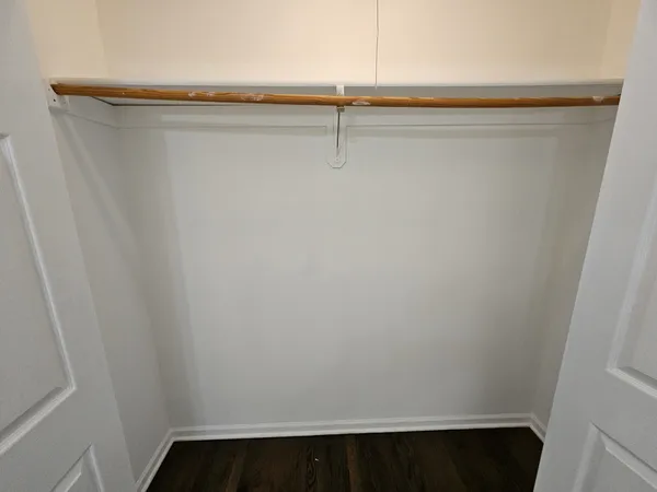 a close up view of racks on the wall