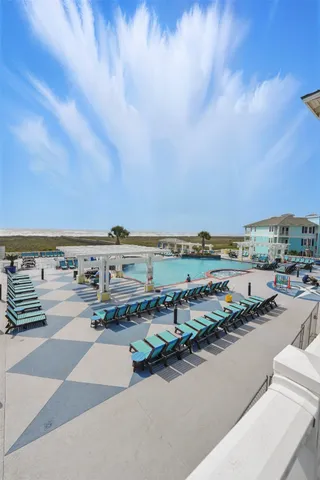 a outdoor space with lots of table and chairs