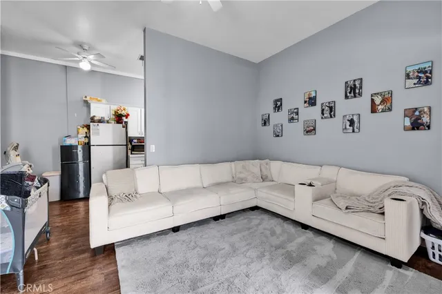 a living room with furniture and a couch