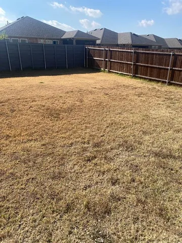 a view of a backyard