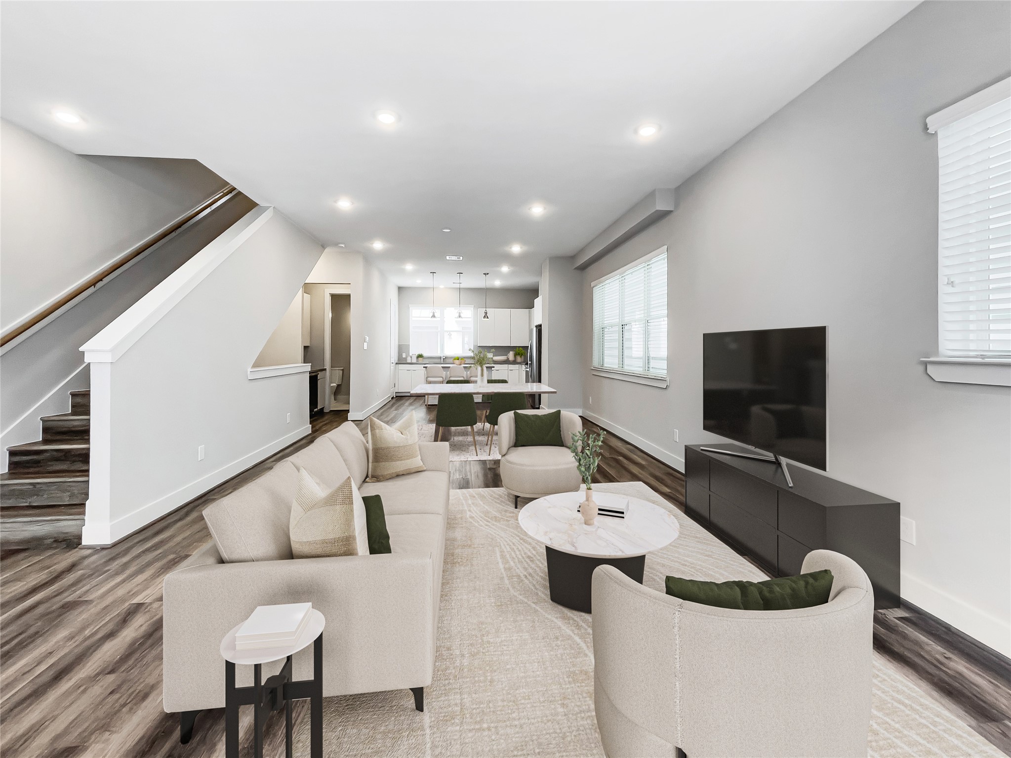 1276 North Post Oak Road, Unit B Houston, TX 77055 - Photo 17 of 33 Virtually staged* Spacious open concept living room located on the second floor.