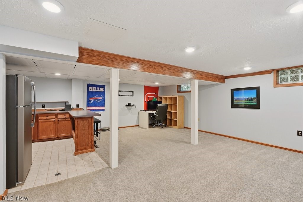 5321 Young Road Stow, OH 44224 - Photo 34 of 37 Finished lower level featuring recessed lighting and carpet flooring