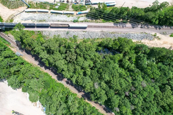 a view of a yard with plants and lake view