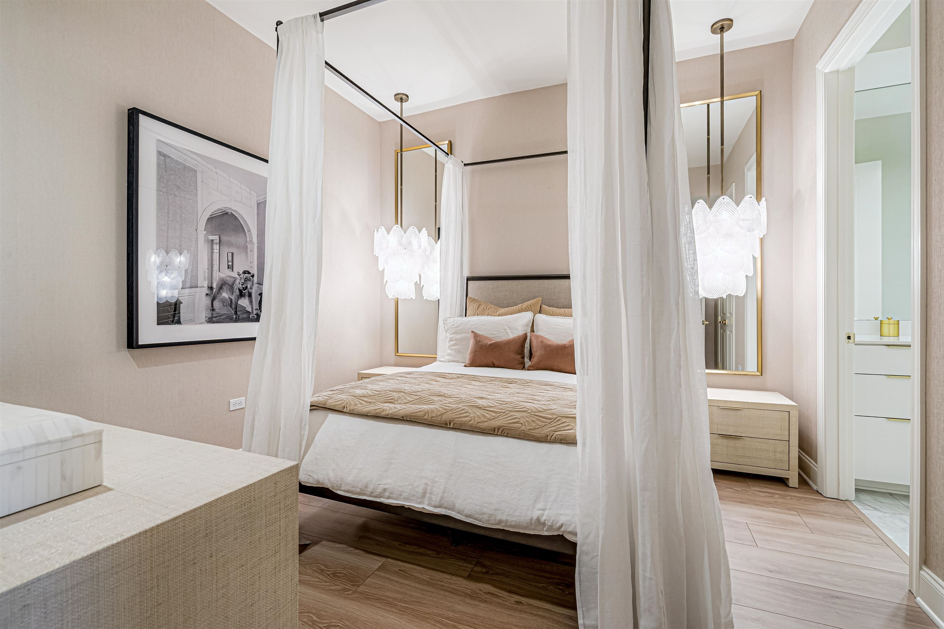 717 Riverside Drive, Unit 1205 Memphis, TN 38103 - Photo 22 of 33 a bedroom with a bed and a view of bathroom