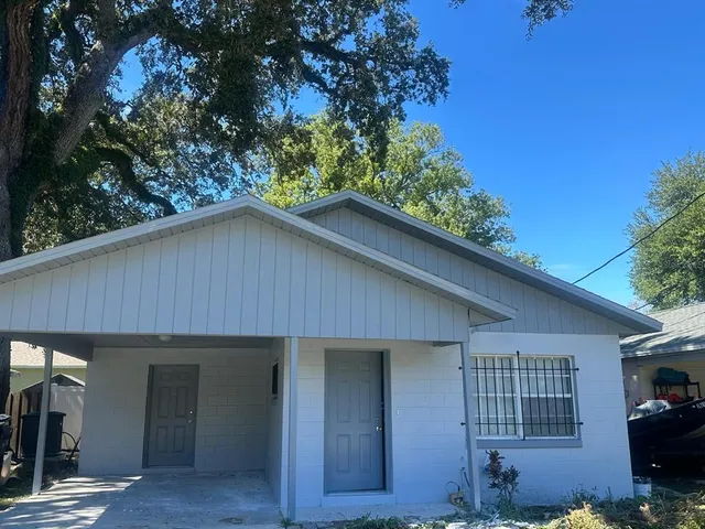 a backyard of a house