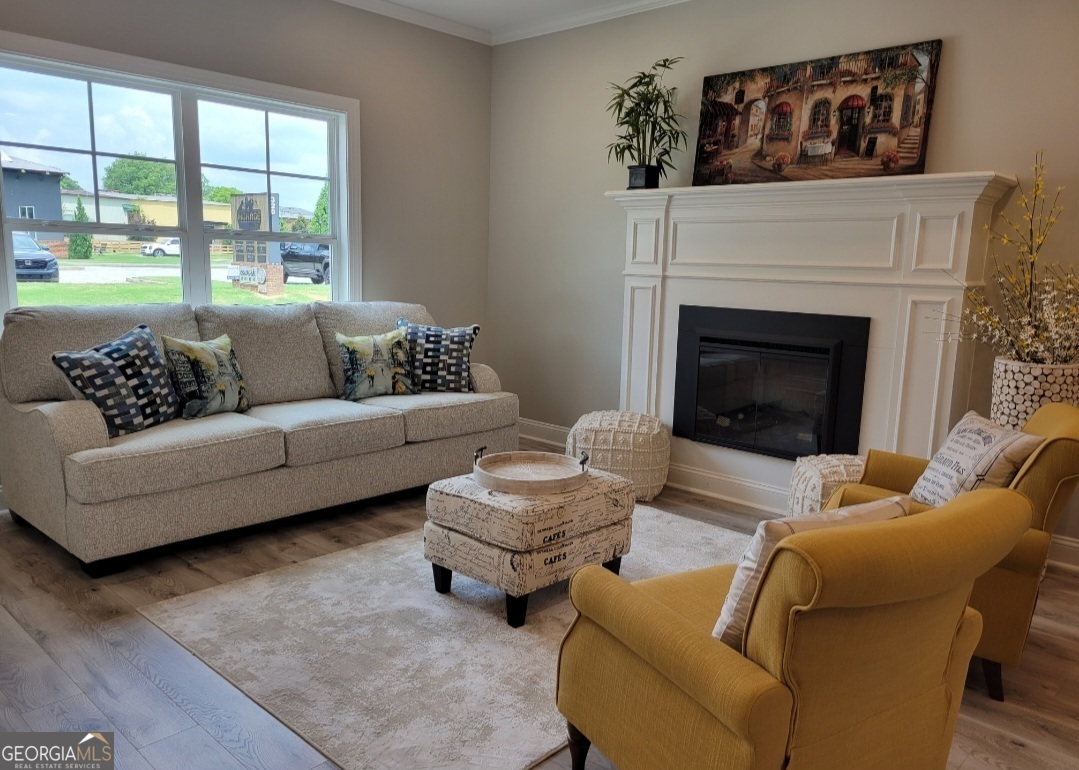 323 South Madison Avenue Monroe, GA 30655 - Photo 6 of 39 a living room with furniture and a fireplace