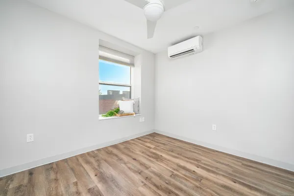 an empty room with a window