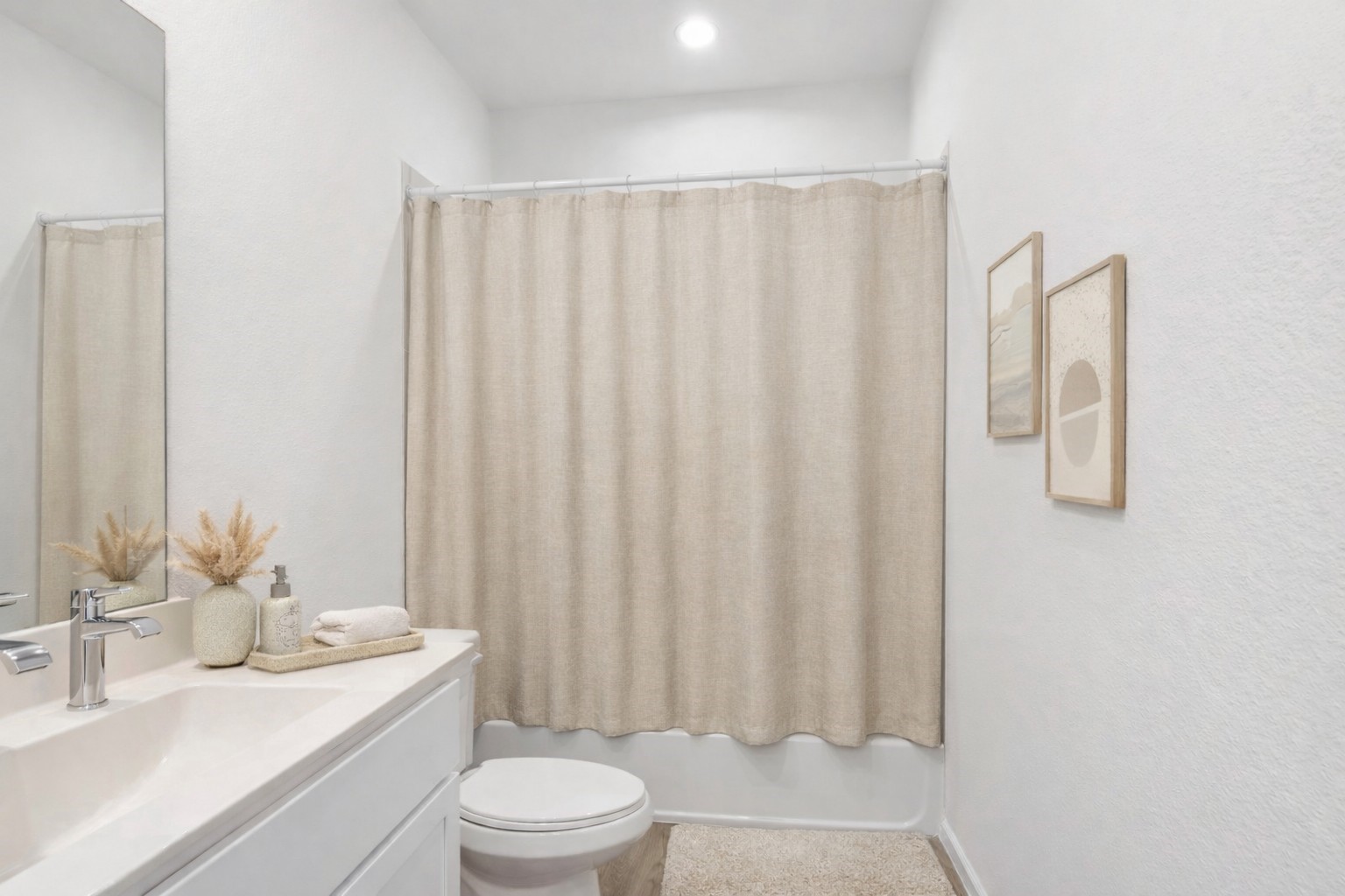 306 Springfield Shrs Court Crosby, TX 77532 - Photo 15 of 31 a bathroom with a sink a toilet and shower curtain