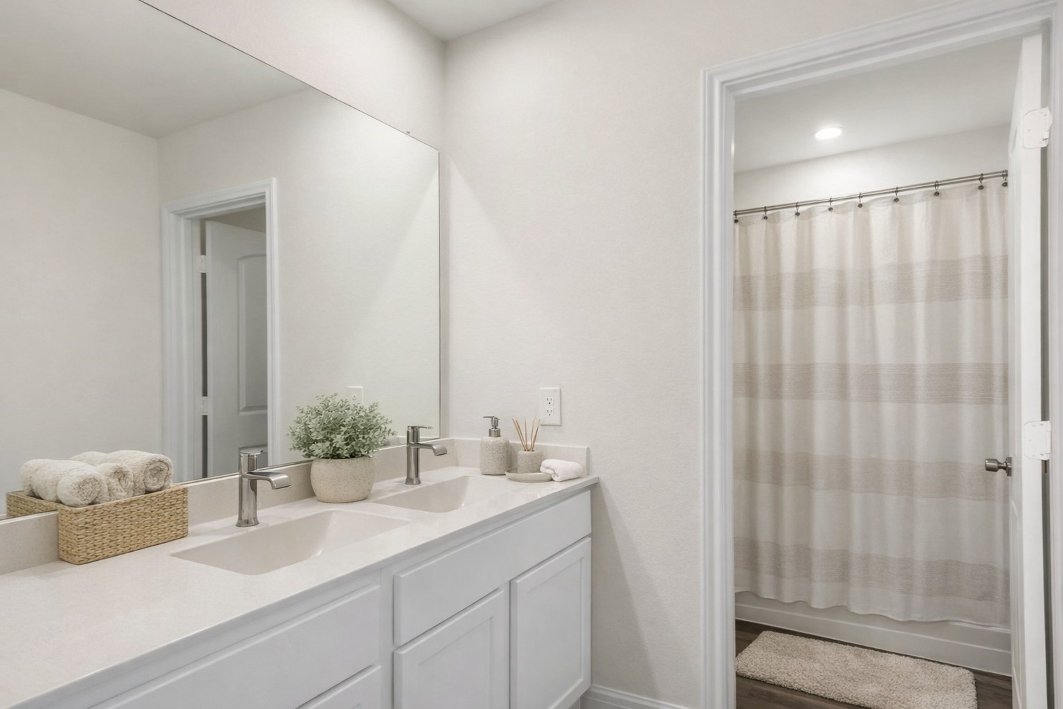 306 Springfield Shrs Court Crosby, TX 77532 - Photo 25 of 31 a bathroom with a granite countertop sink and a mirror