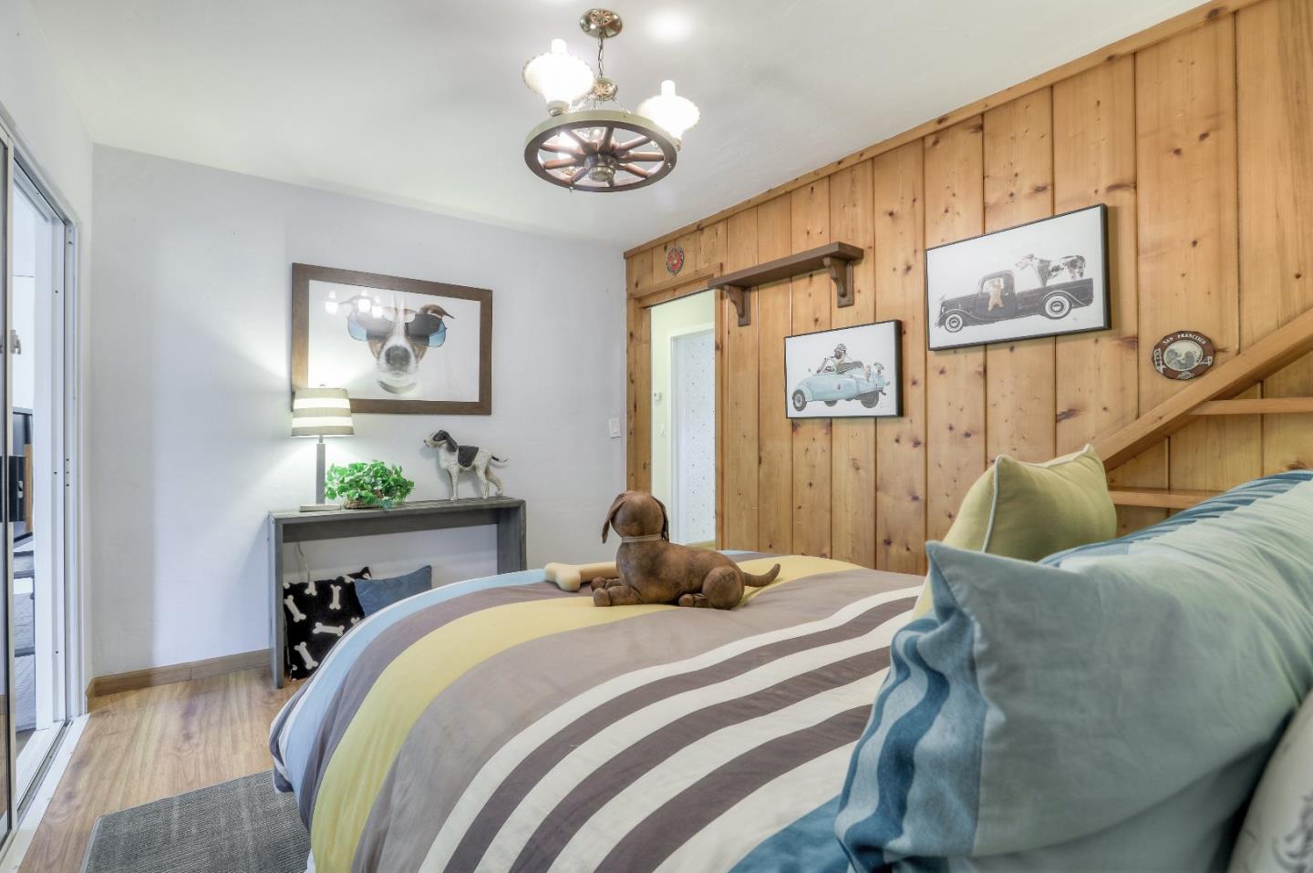 66 Church Street Mountain View, CA 94041 - Photo 16 of 45 a bedroom with a bed and wooden floor