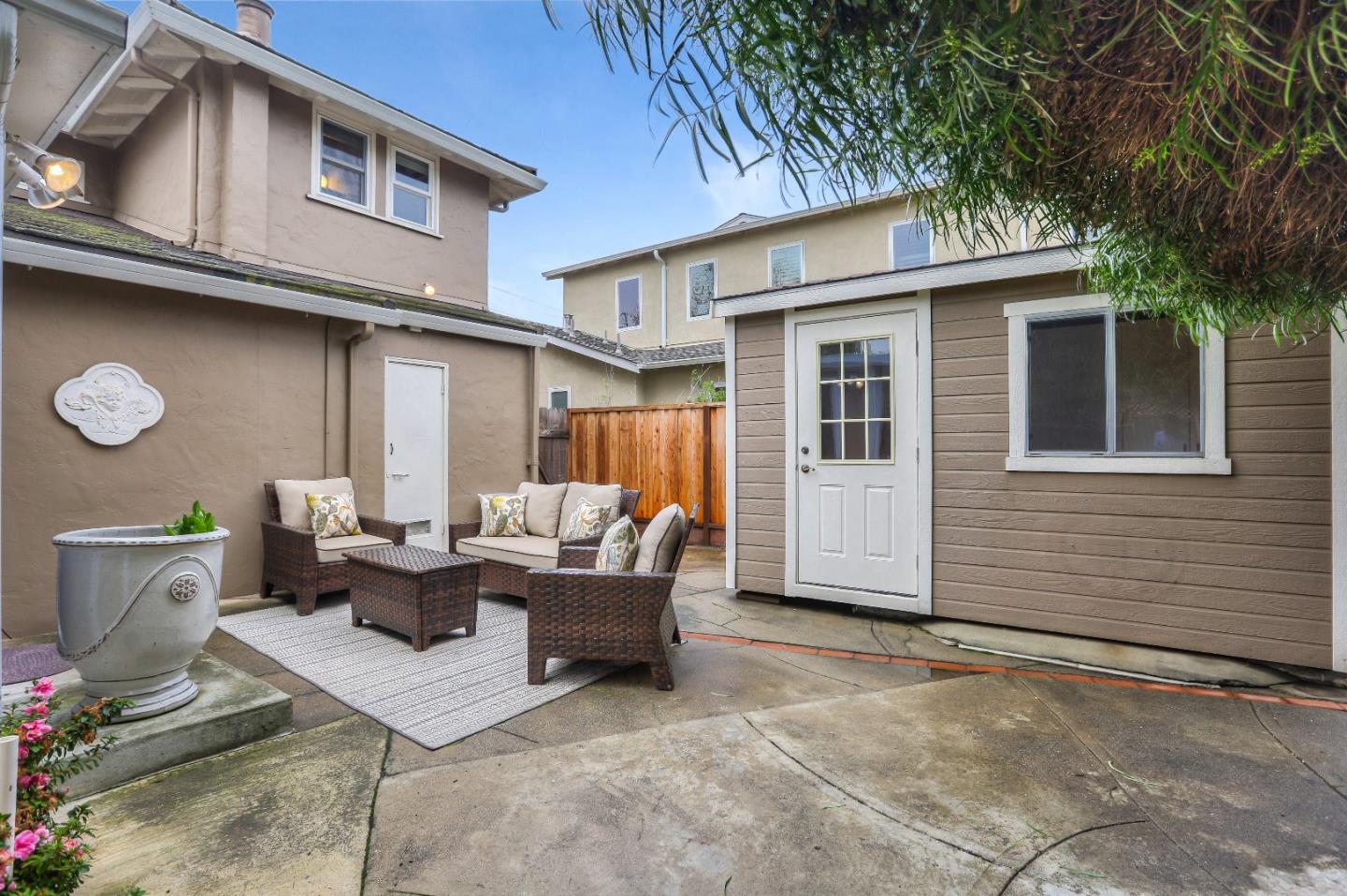 66 Church Street Mountain View, CA 94041 - Photo 37 of 45 a backyard of a house with outdoor seating
