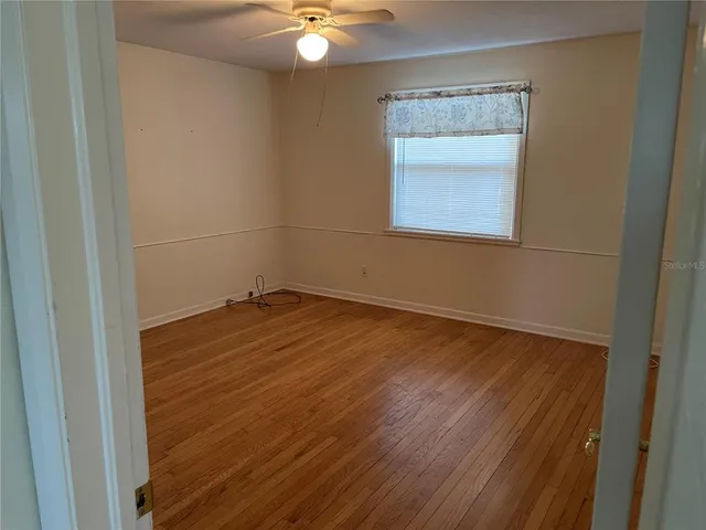 an empty room with a window
