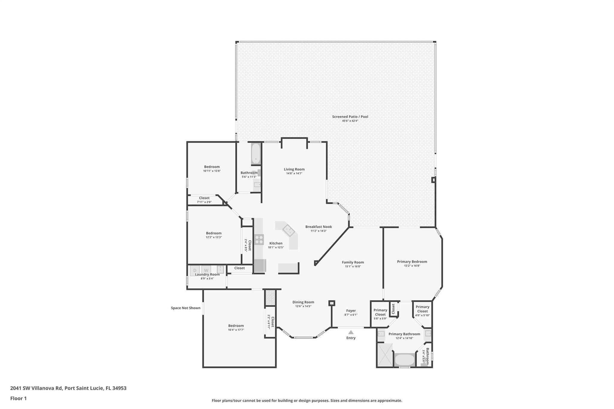 2041 Southwest Villanova Road Port St. Lucie, FL 34953 - Photo 45 of 45 a picture of floor plan