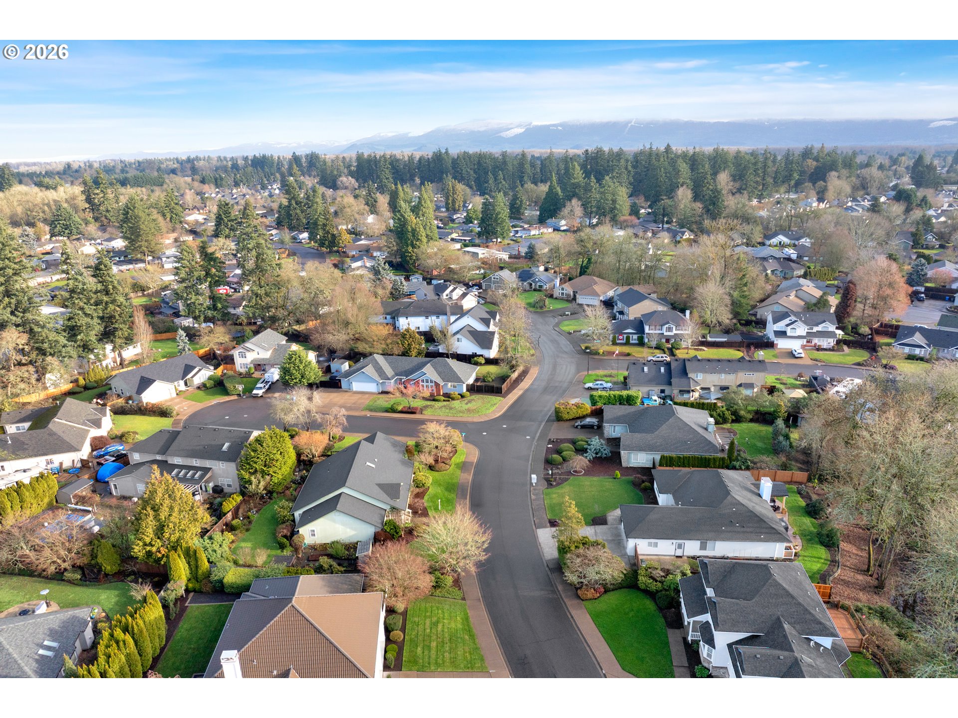 223 Beringer Court Eugene, OR 97404 - Photo 48 of 48 an aerial view of residential houses with outdoor space