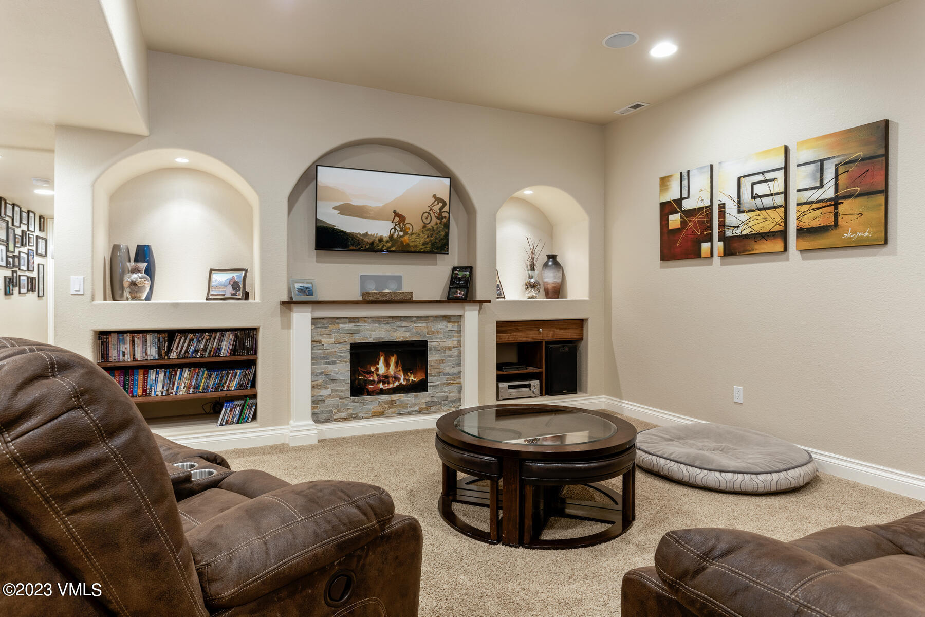 376 Blacksmith Road Eagle, CO 81631 - Photo 23 of 32 a living room with furniture and a fireplace