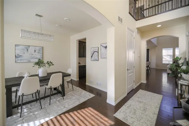 a view of a livingroom with furniture and a rug