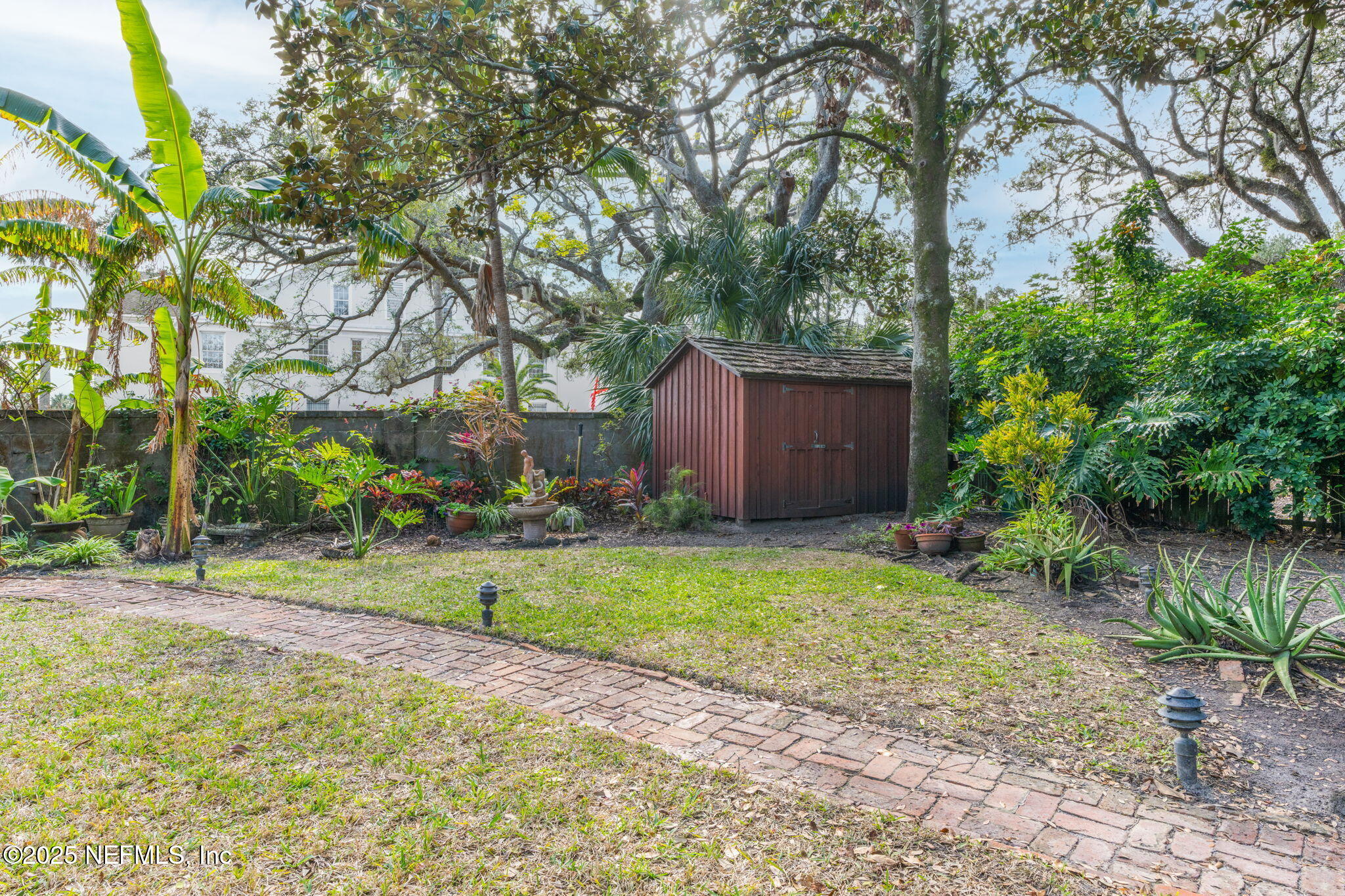 76 Marine Street St. Augustine, FL 32084 - Photo 5 of 60 a backyard of a house with plants and tree