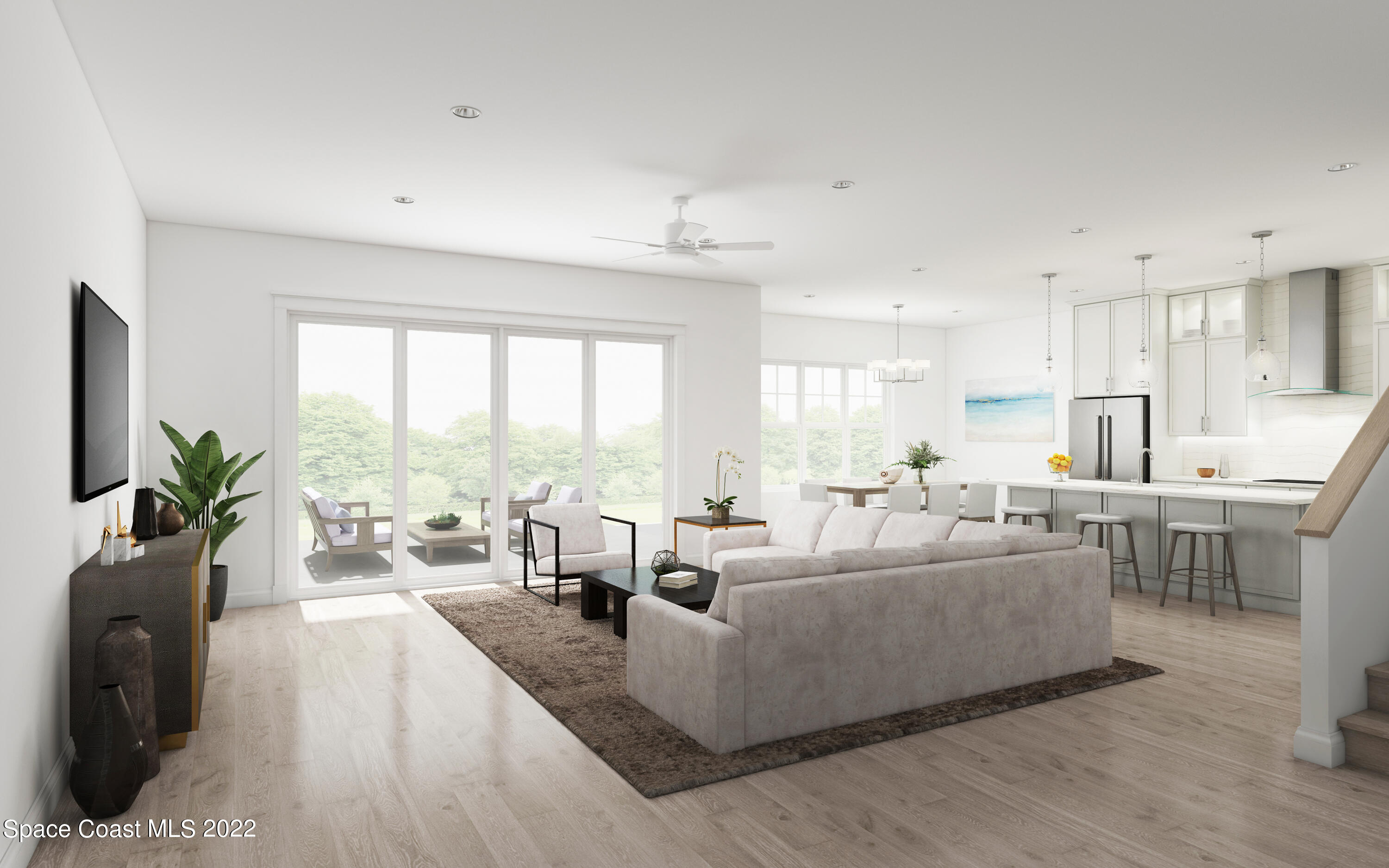 109 Watson Drive Indialantic, FL 32903 - Photo 2 of 5 a living room with furniture and a large window