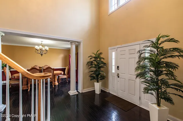 a living room with furniture and a couch