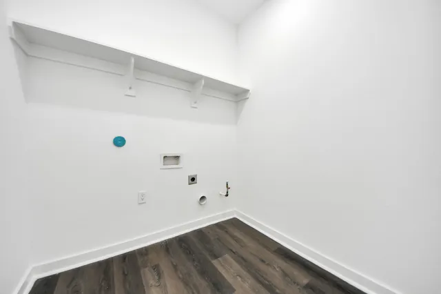 a view of small space with wooden floor