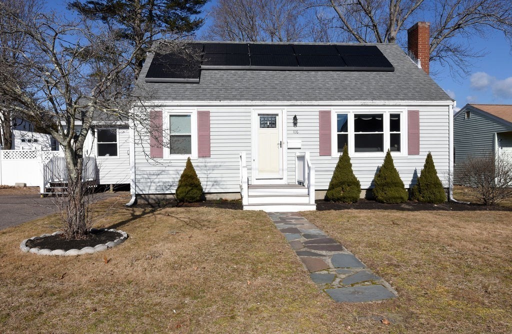 a view of a house with a patio