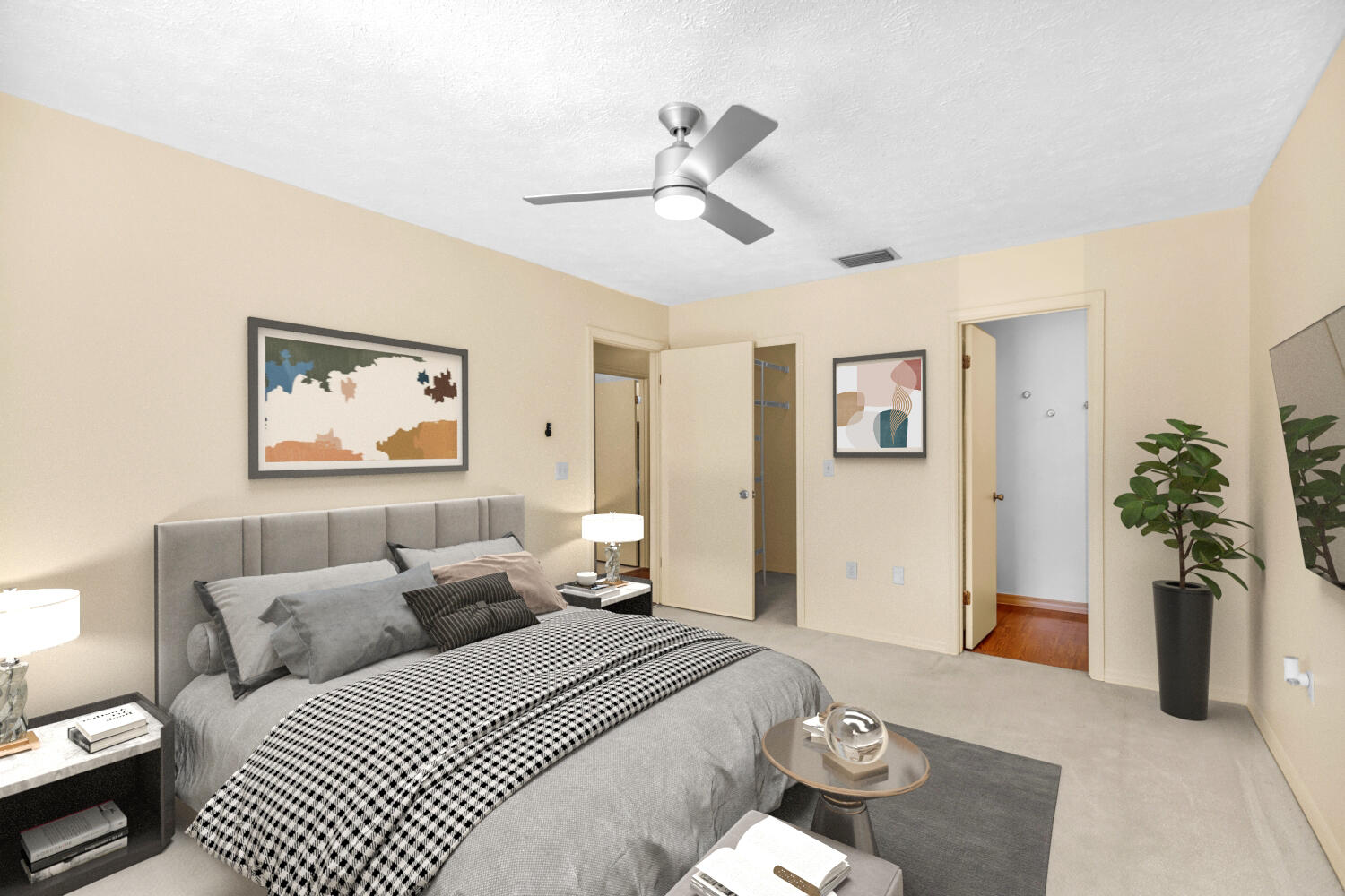 Virtual Staged Main Bedroom