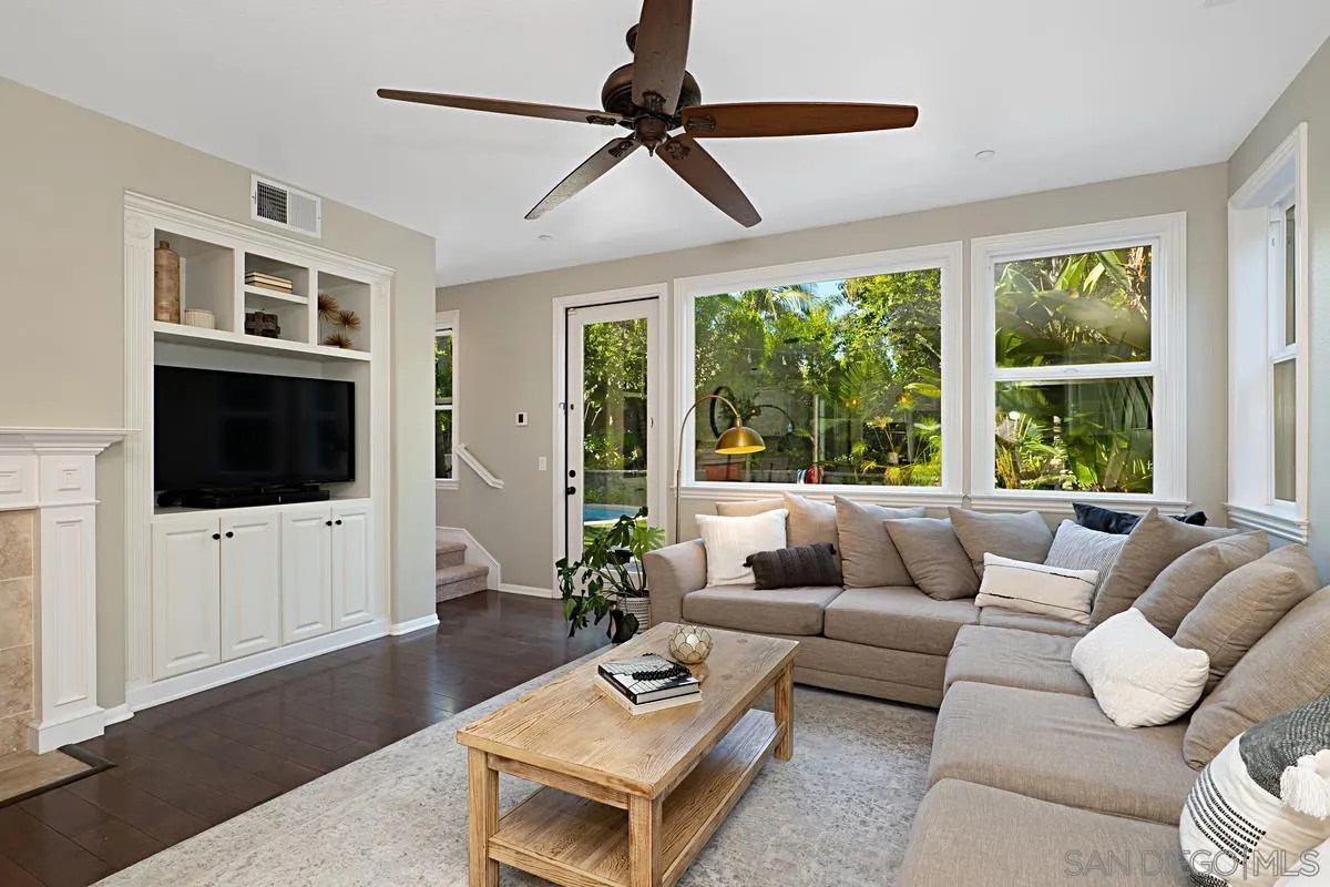 660 Cypress Hills Drive Encinitas, CA 92024 - Photo 11 of 38 a living room with furniture and a flat screen tv