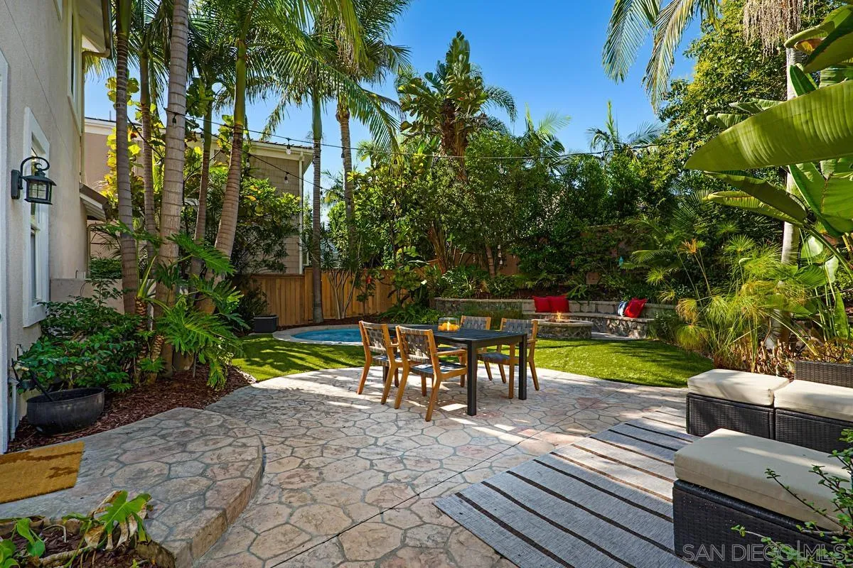 660 Cypress Hills Drive Encinitas, CA 92024 - Photo 34 of 38 a view of a table and chairs in patio of the house