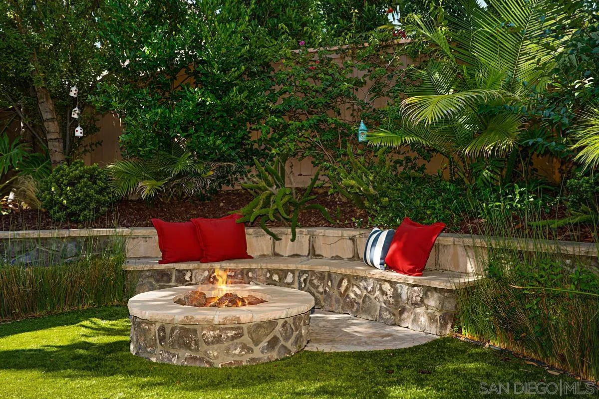 660 Cypress Hills Drive Encinitas, CA 92024 - Photo 35 of 38 a outdoor living space with furniture and a garden