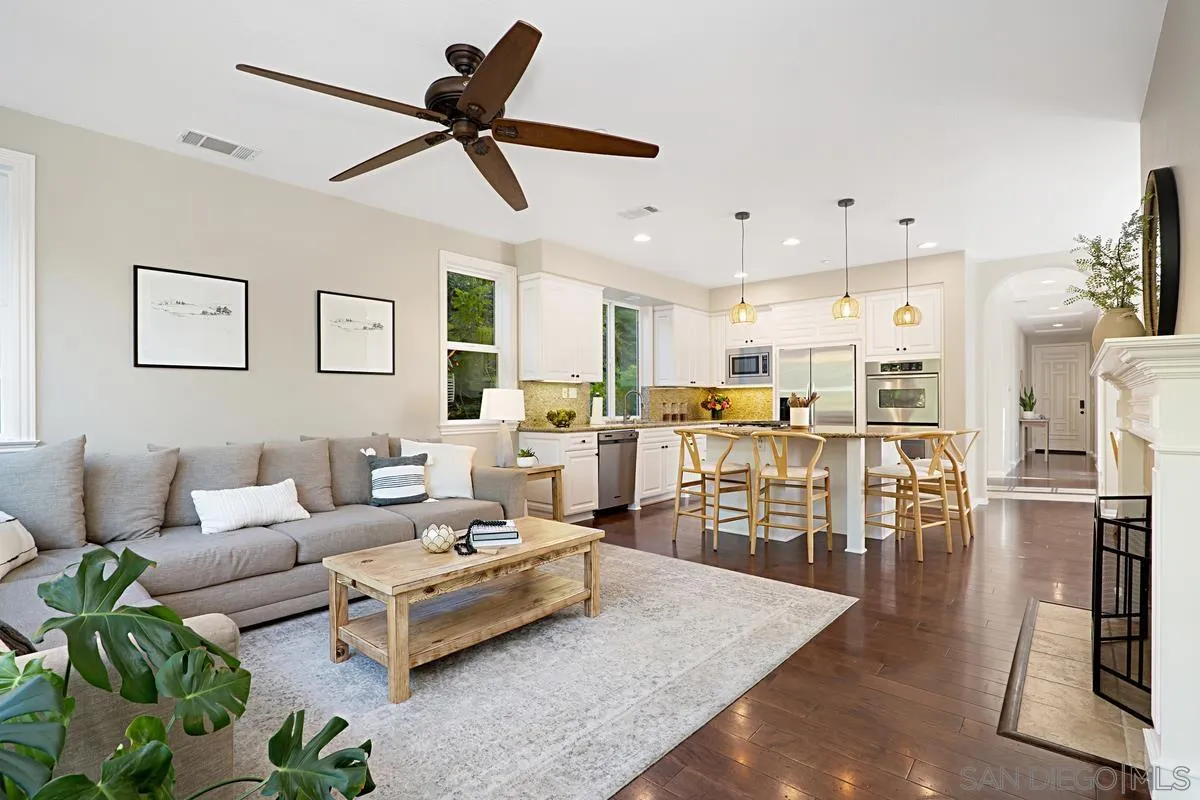 660 Cypress Hills Drive Encinitas, CA 92024 - Photo 6 of 38 a living room with furniture kitchen view and a large window