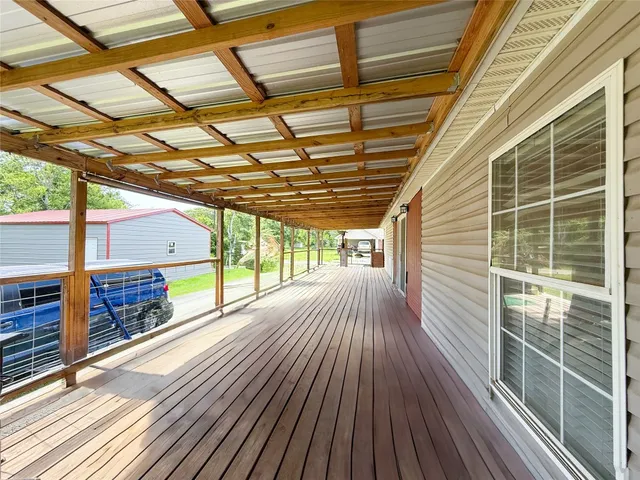 a view of a backyard with a garden
