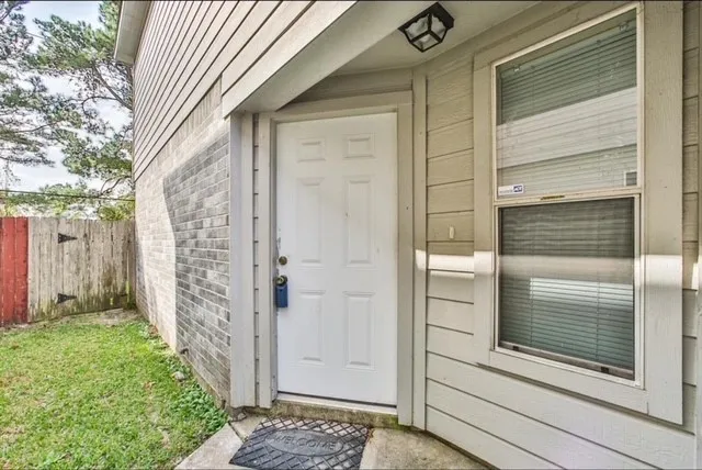 a view of front door of house