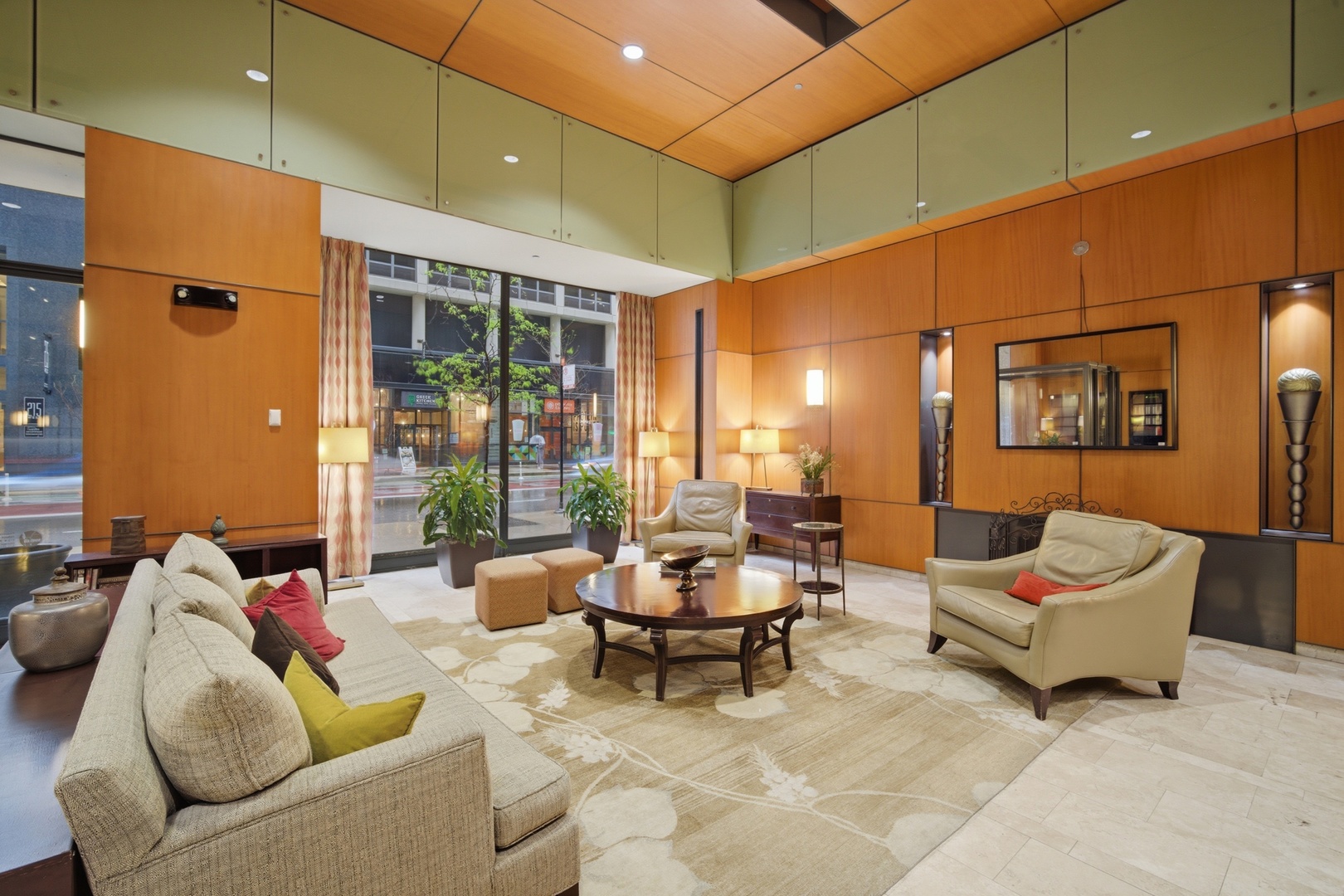 208 West Washington Street, Unit 910 Chicago, IL 60606 - Photo 2 of 18 a living room with furniture and a large window