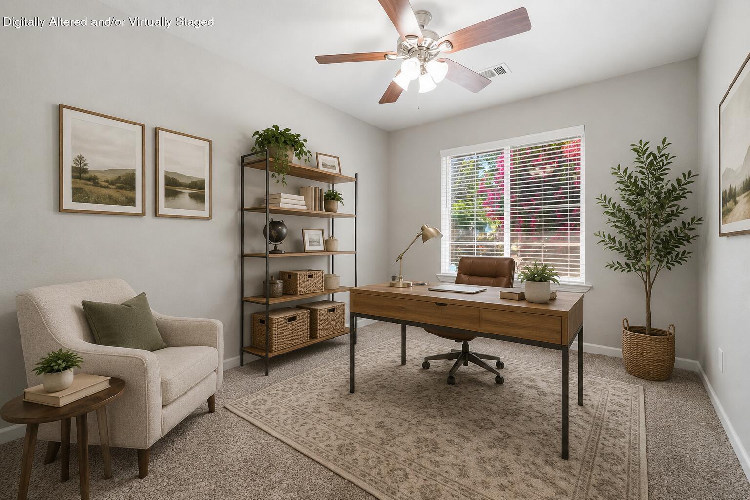 481 Katelyn Court Exeter, CA 93221 - Photo 23 of 37 a living room with furniture a window and a potted plant