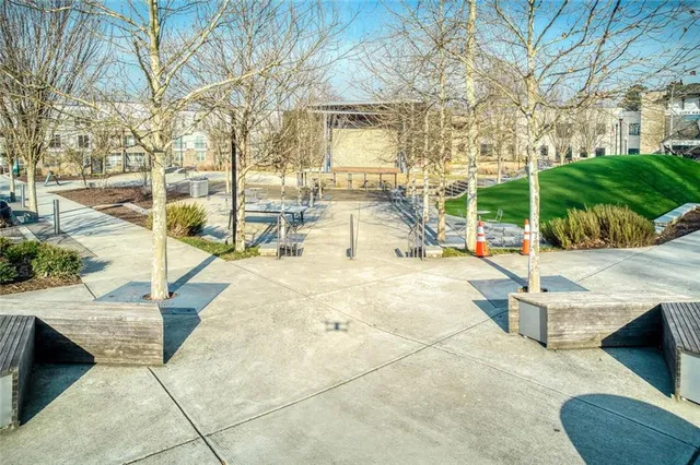 a view of outdoor space with seating area