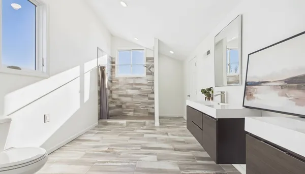 a view of city from a balcony