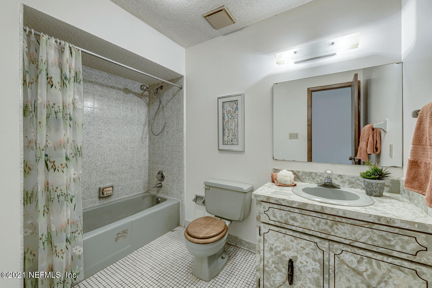 540259 Lem Turner Road Callahan, FL 32011 - Photo 18 of 40 a bathroom with a granite countertop sink toilet a shower and a mirror