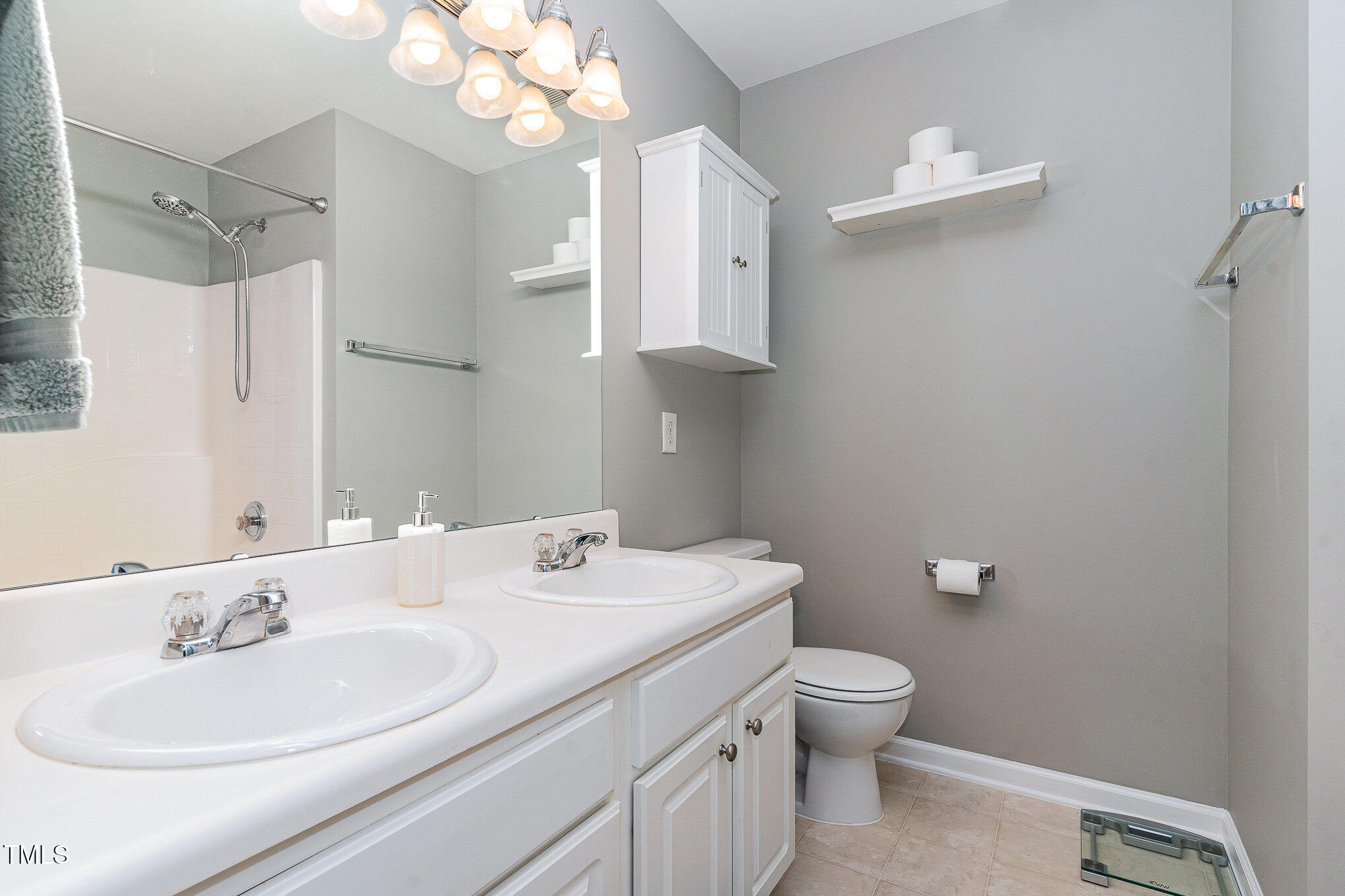 1812 Natalie Brook Way Raleigh, NC 27609 - Photo 18 of 31 a bathroom with a toilet a sink and mirror