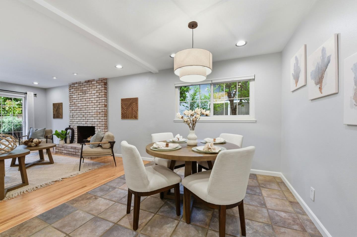 1663 Curtner Avenue San Jose, CA 95125 - Photo 12 of 57 a view of a dining room with furniture window and wooden floor