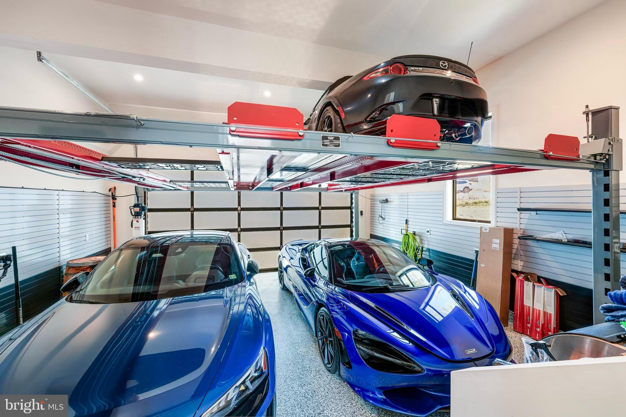 3632 36th Road North Arlington, VA 22207 - Photo 26 of 108 Garage with car lift for 4 cars, epoxy flake floor