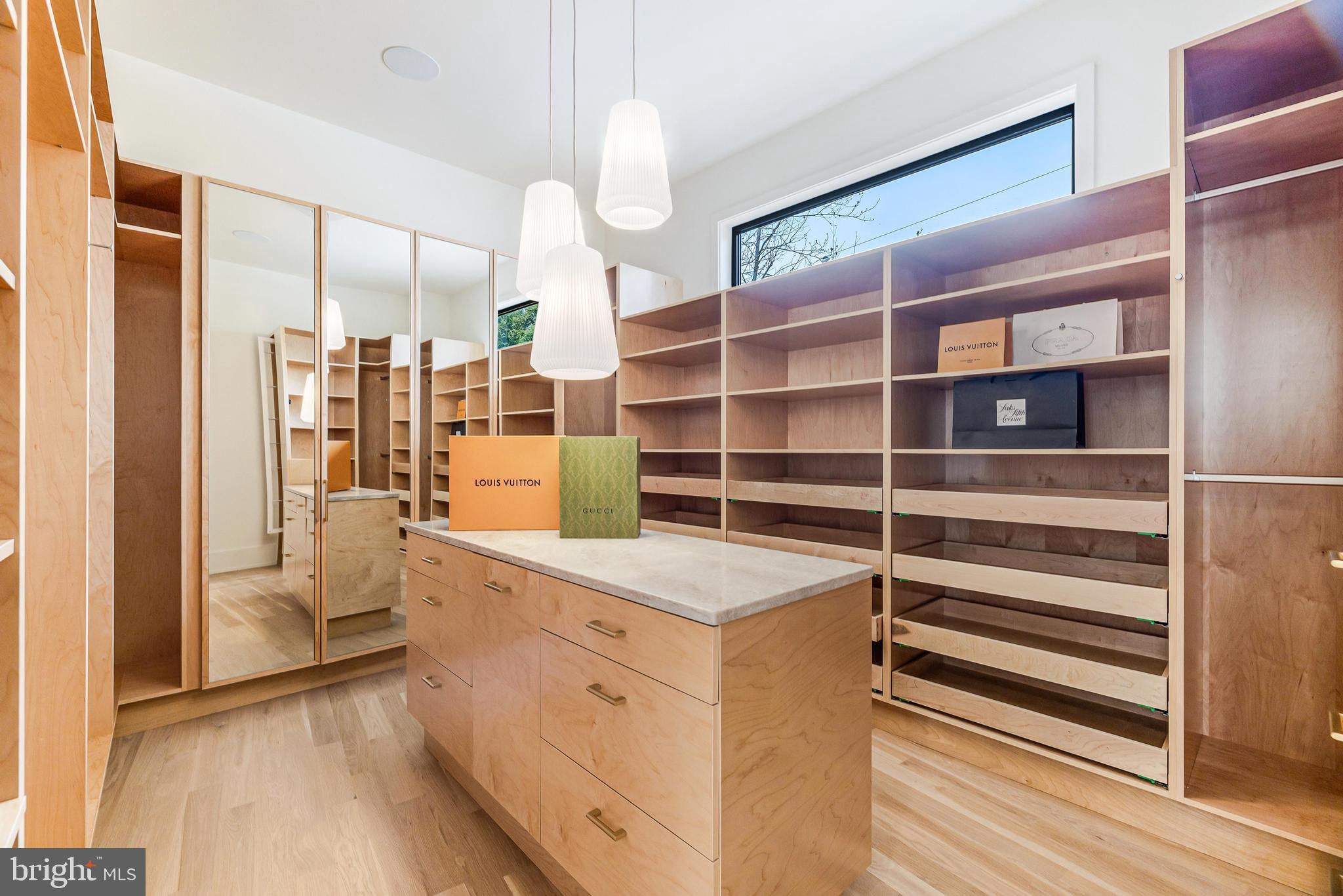 3632 36th Road North Arlington, VA 22207 - Photo 37 of 108 24" deep Maple cabinets & shelves. Mirrored doors