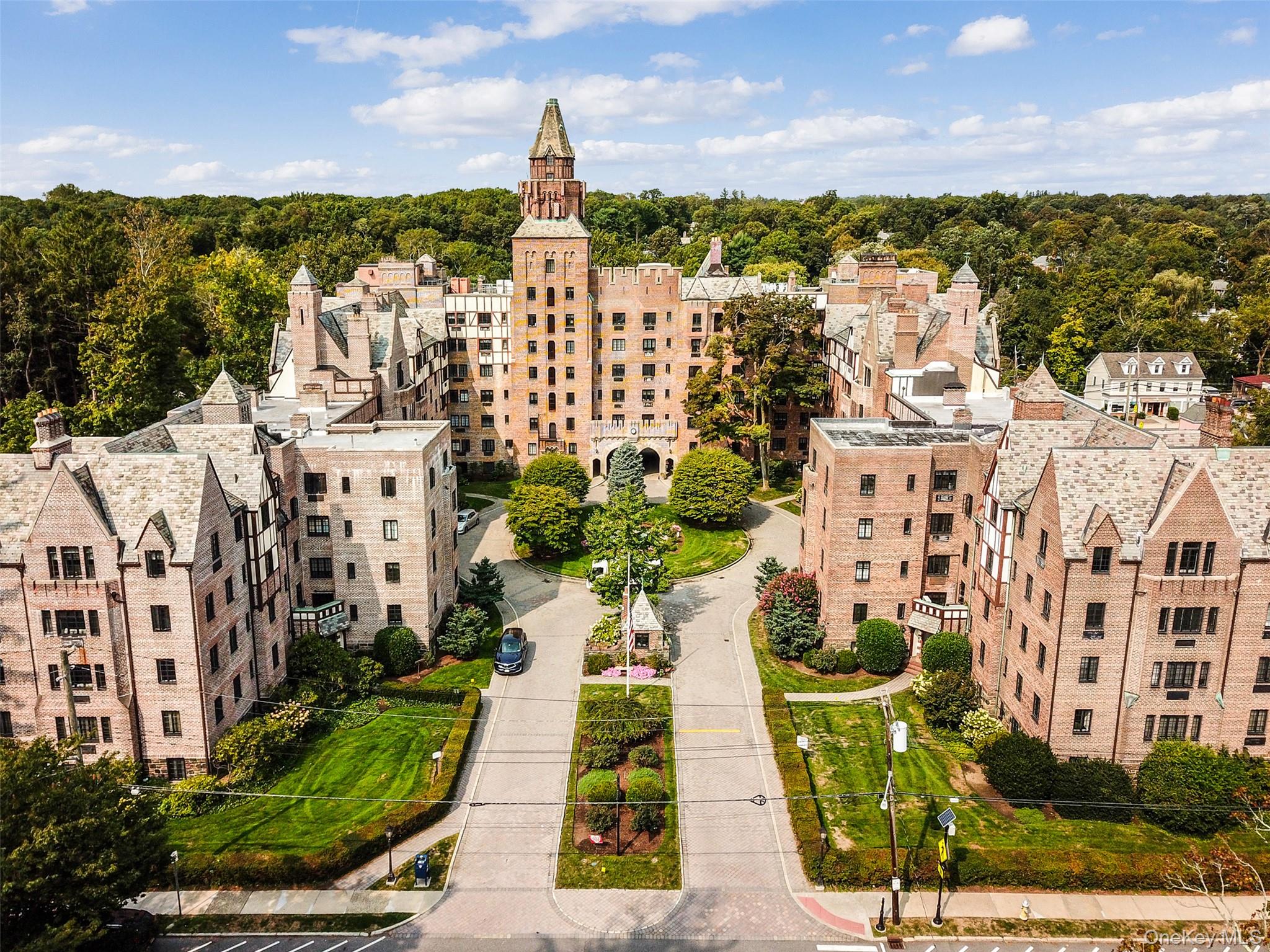 a view of a city with tall buildings