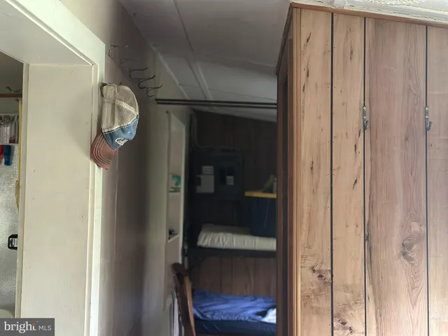 a view of a kitchen with wooden floor