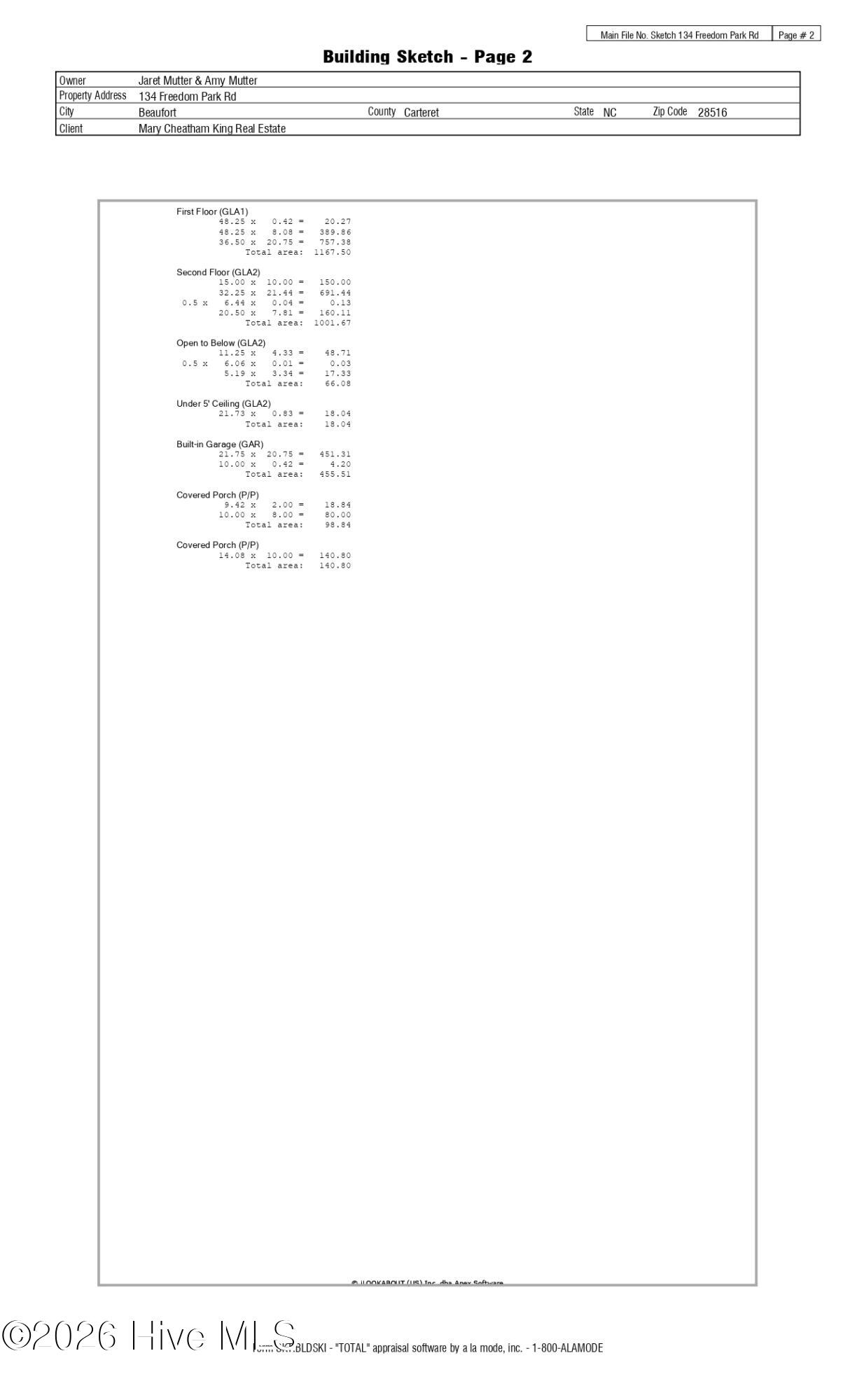 134 Freedom Park Road Beaufort, NC 28516 - Photo 45 of 45 Sketch/Floorplan