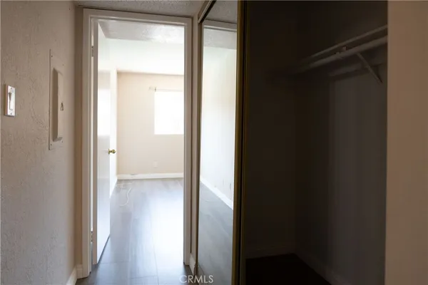 a view of a bathroom from a hallway